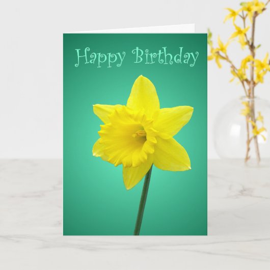 Daffodil誕生日カード – II カード (黄色い花)