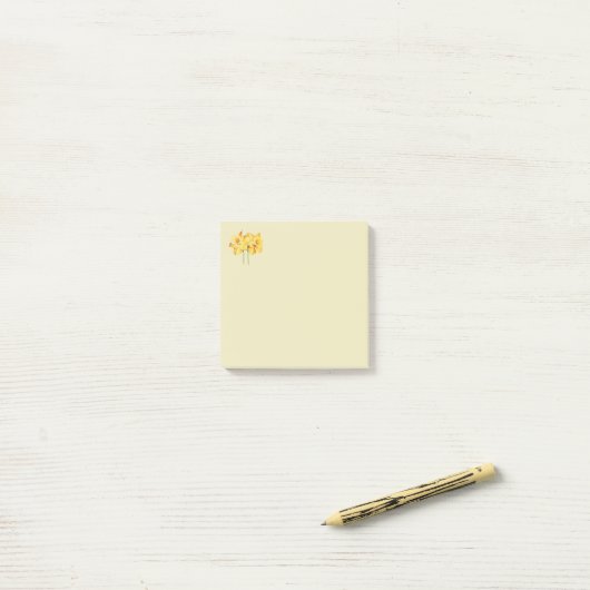 Daffodil黄色のPost it notes ポストイット (デスク上)
