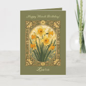 Daffodil A March Birthflower Tribute カード (正面)