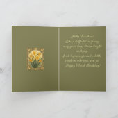 Daffodil A March Birthflower Tribute カード (内部)