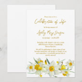 Daffodil Celebration of Life Funeral 招待状 (正面/裏面)