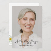 Daffodil Celebration of Life Photo Funeral  招待状 (正面/裏面)