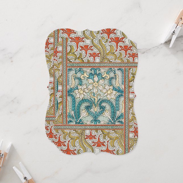 Daffodil chintzアールヌーボー壁紙 (正面/裏面インサイチュ)