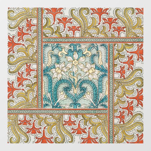 Daffodil chintzアールヌーボー壁紙 ウィンドウサイン (シート)