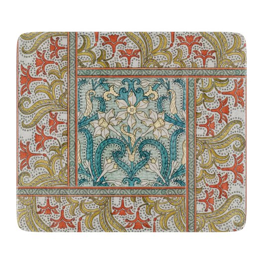 Daffodil chintzアールヌーボー壁紙 カッティングボード (正面)