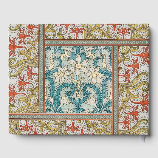 Daffodil chintzアールヌーボー壁紙 ゲストブック (裏面)