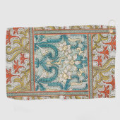 Daffodil chintzアールヌーボー壁紙 ゴルフタオル (横)