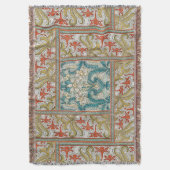 Daffodil chintzアールヌーボー壁紙 スローブランケット (正面縦)