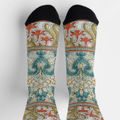 Daffodil chintzアールヌーボー壁紙 ソックス (上部)