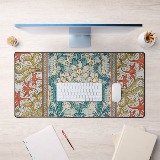 Daffodil chintzアールヌーボー壁紙 デスクマット (オフィス1)