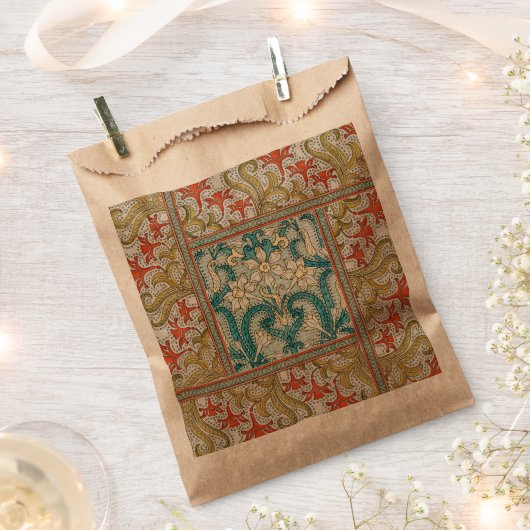 Daffodil chintzアールヌーボー壁紙 フェイバーバッグ (クリップ留めされた状態)