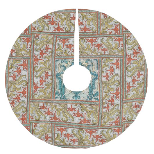 Daffodil chintzアールヌーボー壁紙 ブラッシュドポリエステルツリースカート (正面)