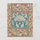 Daffodil chintzアールヌーボー壁紙 ポストカード (正面)