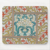 Daffodil chintzアールヌーボー壁紙 マウスパッド (正面)