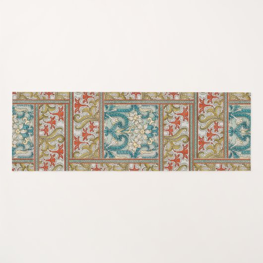 Daffodil chintzアールヌーボー壁紙 ヨガマット (正面(横))