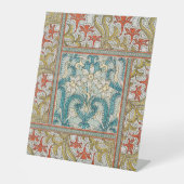 Daffodil chintzアールヌーボー壁紙 台座サイン (正面)