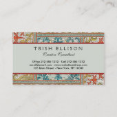 Daffodil chintzアールヌーボー壁紙 名刺 (裏面)