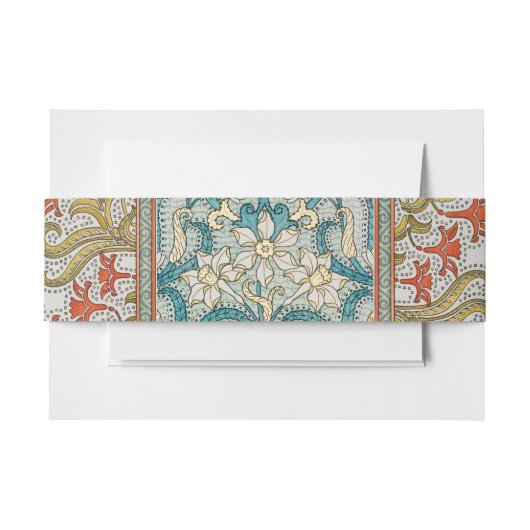 Daffodil chintzアールヌーボー壁紙 招待状ベリーバンド (正面例)