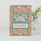 Daffodil chintzアールヌーボー壁紙 招待状 (スタンド正面)