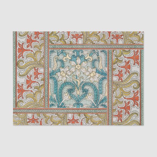 Daffodil chintzアールヌーボー壁紙 薄葉紙 (正面)