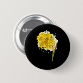 Daffodil Daffodils花フローラ春イースターダ 缶バッジ (正面&裏面)