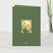 Daffodil Delight March Birthflower Celebration カード (裏面)