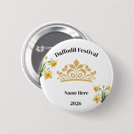 Daffodil Festival Button Pin 缶バッジ (正面&裏面)