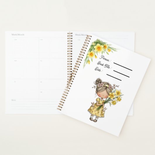 Daffodil Flowers Book Cover Planner プランナー手帳 (ディスプレー)