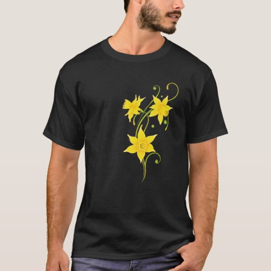 Daffodil Flowers Design For Spring And Easter Holi Tシャツ (正面)