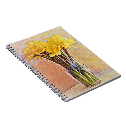 Daffodil Flowers Still Life Art Journal Notebook ノートブック (右側)