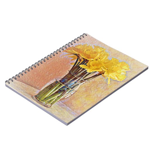 Daffodil Flowers Still Life Art Journal Notebook ノートブック (左側)