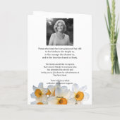  Daffodil Funeral Ceremony Program Card サンキューカード (裏面)