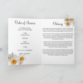  Daffodil Funeral Ceremony Program Card サンキューカード (内部)