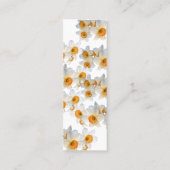  Daffodil Funeral Mini Bookmark Keepsake Card スキニー名刺 (裏面)