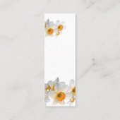 Daffodil Funeral Mini Bookmark Prayer Card スキニー名刺 (裏面)