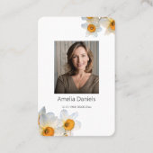 Daffodil Funeral Prayer Card 名刺 (正面)