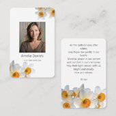 Daffodil Funeral Prayer Card  名刺 (正面/裏面)