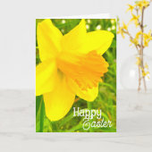 Daffodil "Happy Easter!" - Folded Greeting Card カード (黄色い花)