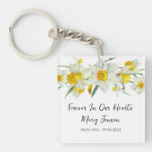 Daffodil Memorial Funeral Photo Keychain キーホルダー (正面)