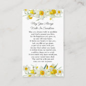 Daffodil Memorial Photo Funeral Prayer Card 名刺 (裏面)