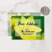 Daffodil New Address Announcement ノートカード (正面/裏面インサイチュ)