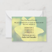 Daffodil New Address Announcement ノートカード (裏面)