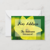Daffodil New Address Announcement ノートカード (正面)