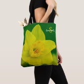 Daffodil on Green Tote bag トートバッグ (クローズアップ)