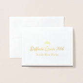 Daffodil Pageant 恋しく思 USA Americaサンキューカード 箔カード (封筒付き正面)