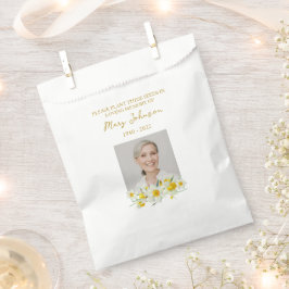 Daffodil Seed Packet Memorial Funeral Favor Bag フェイバーバッグ