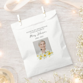 Daffodil Seed Packet Memorial Funeral Favor Bag フェイバーバッグ