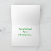 Daffodil, Tulips and Roses カード (内部)