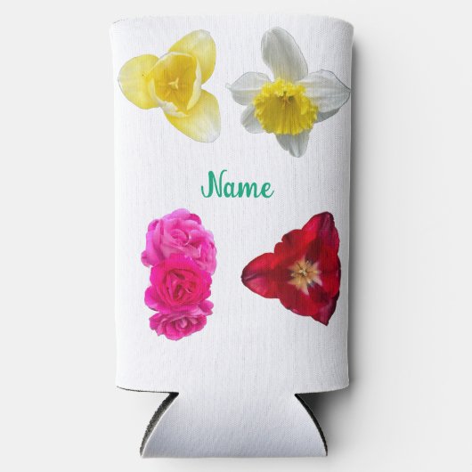 Daffodil, Tulips and Roses スリム缶クーラー (正面)