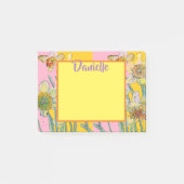 Daffodil Water Color Art女性名Post It Notes ポストイット (正面)